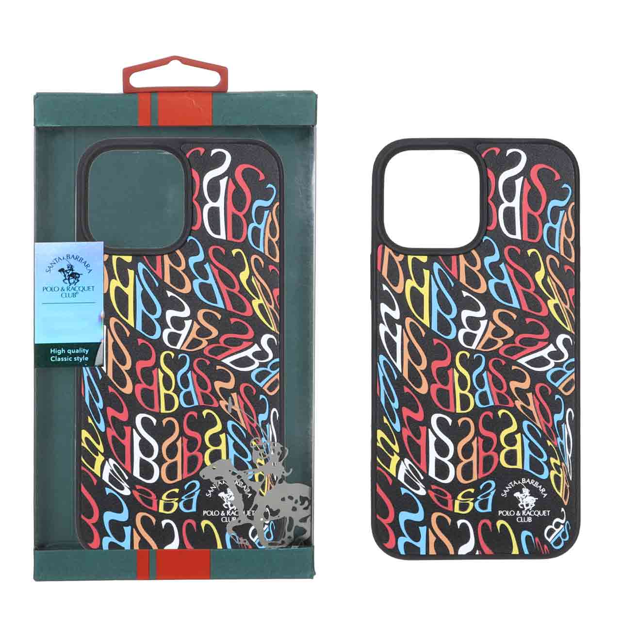قاب اورجینال Santa Barbara Polo طرح SB مدل Apple iPhone 13 Pro Max - مشکی (پک دار)